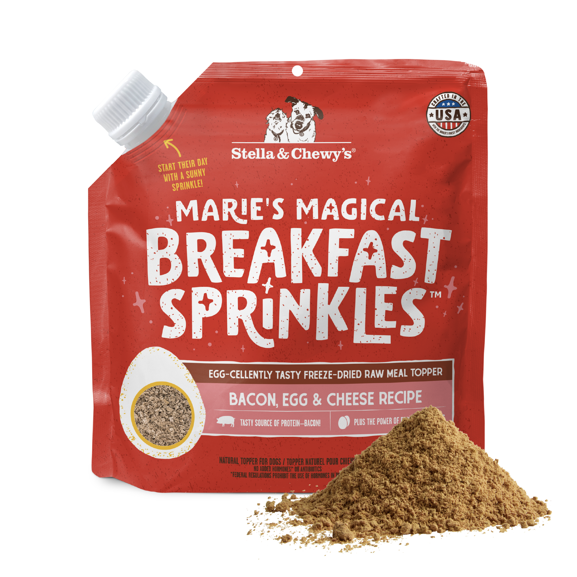 Stella & Chewy's Marie's Magical Breakfast Sprinkles Bacon Egg & Cheese for Dogs 7 oz bag