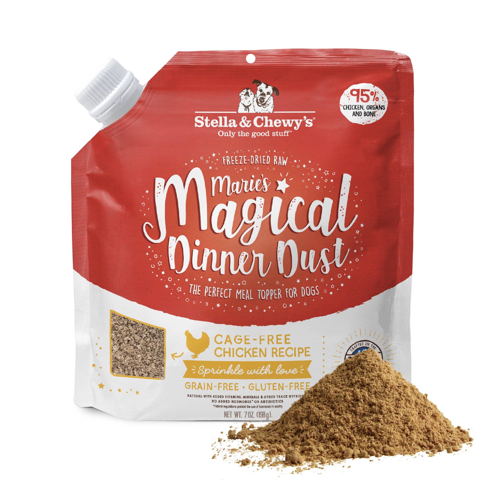 Stella & Chewy's Marie's Magical Dinner Dust Cage-Free Chicken for Dogs 7 oz bag