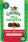 Greenies Pill Pockets Hickory Smoke Capsule Dog Treats 30 count 7.9 oz bag