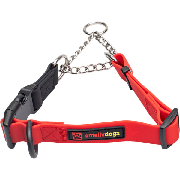 Smellydogz Martingale Collar – Red, 1 in, 18–22 in