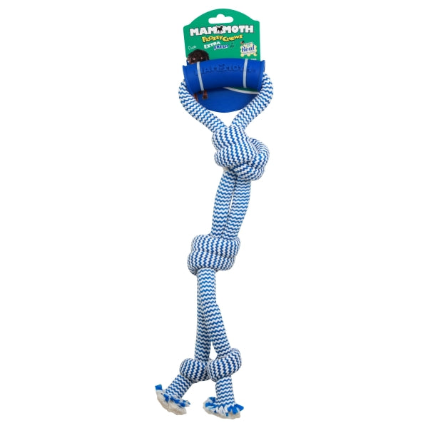 Mammoth Winter Fresh Rope Twin Tug with Handle medium 20 inch dog rope toy