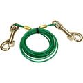 Titan green puppy tie-out cable with brass-plated snaps 12 ft for small dogs