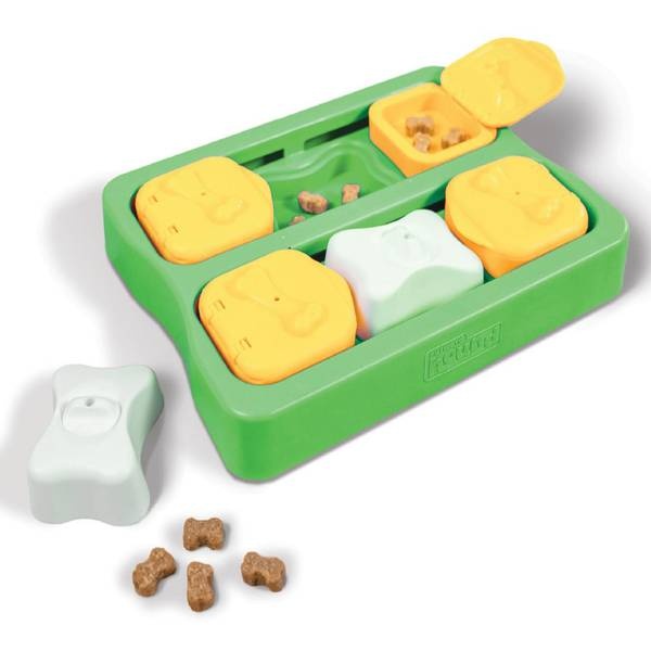 Outward Hound Nina Ottosson Dog Brick Level 2 interactive treat puzzle toy