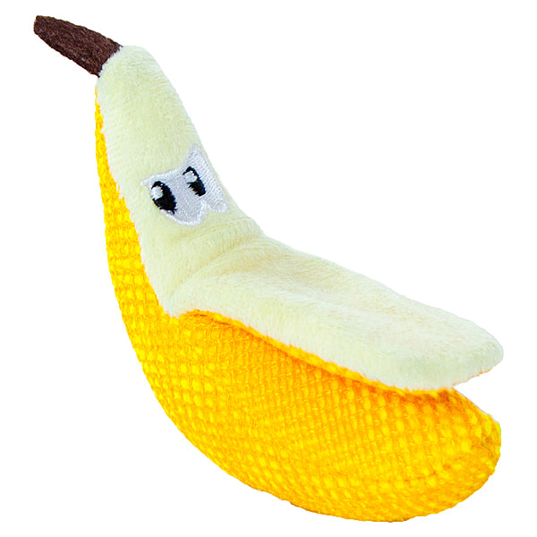 Petstages Dental Banana Crinkle & Catnip Cat Toy