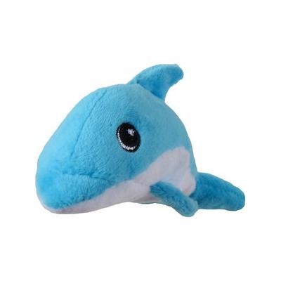 Huxley and Kent Tiny Tuffs Blue Dolphin plush squeaker dog toy