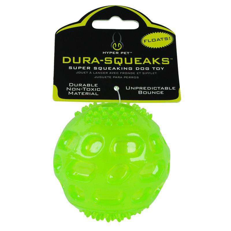 Hyper Pet Dura-Squeaks Ball floating squeaky fetch toy for dogs