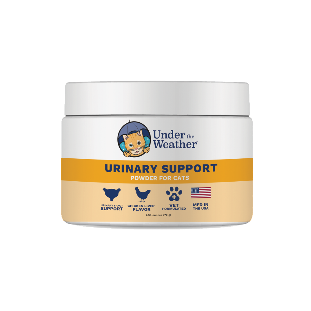 Under the Weather Urinary Support Powder for Cats chicken liver flavor supplement