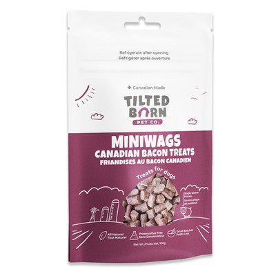 Tilted Barn Pet Co. MiniWags Bacon soft dog treats bag