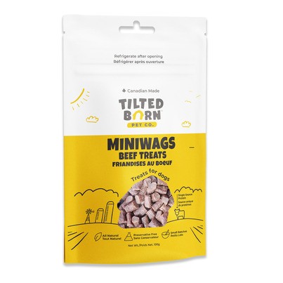 Tilted Barn Pet Co. MiniWags Beef soft dog treats bag