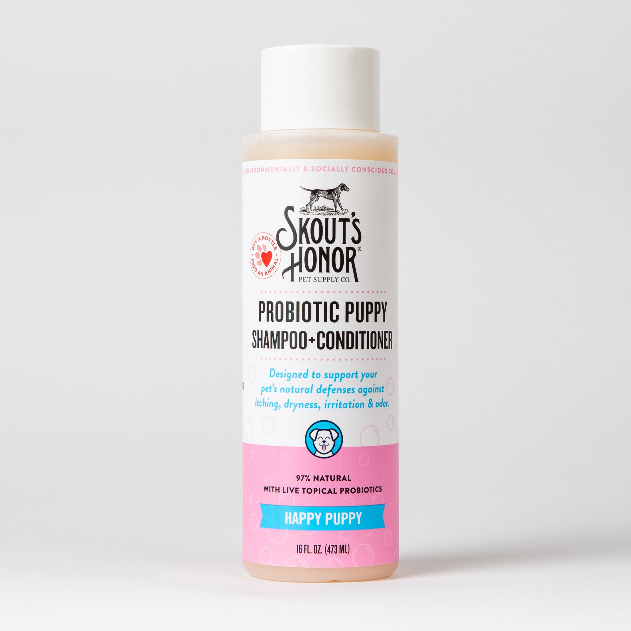 Skout's Honor Beyond Probiotic Shampoo and Conditioner Happy Puppy 16 oz bottle