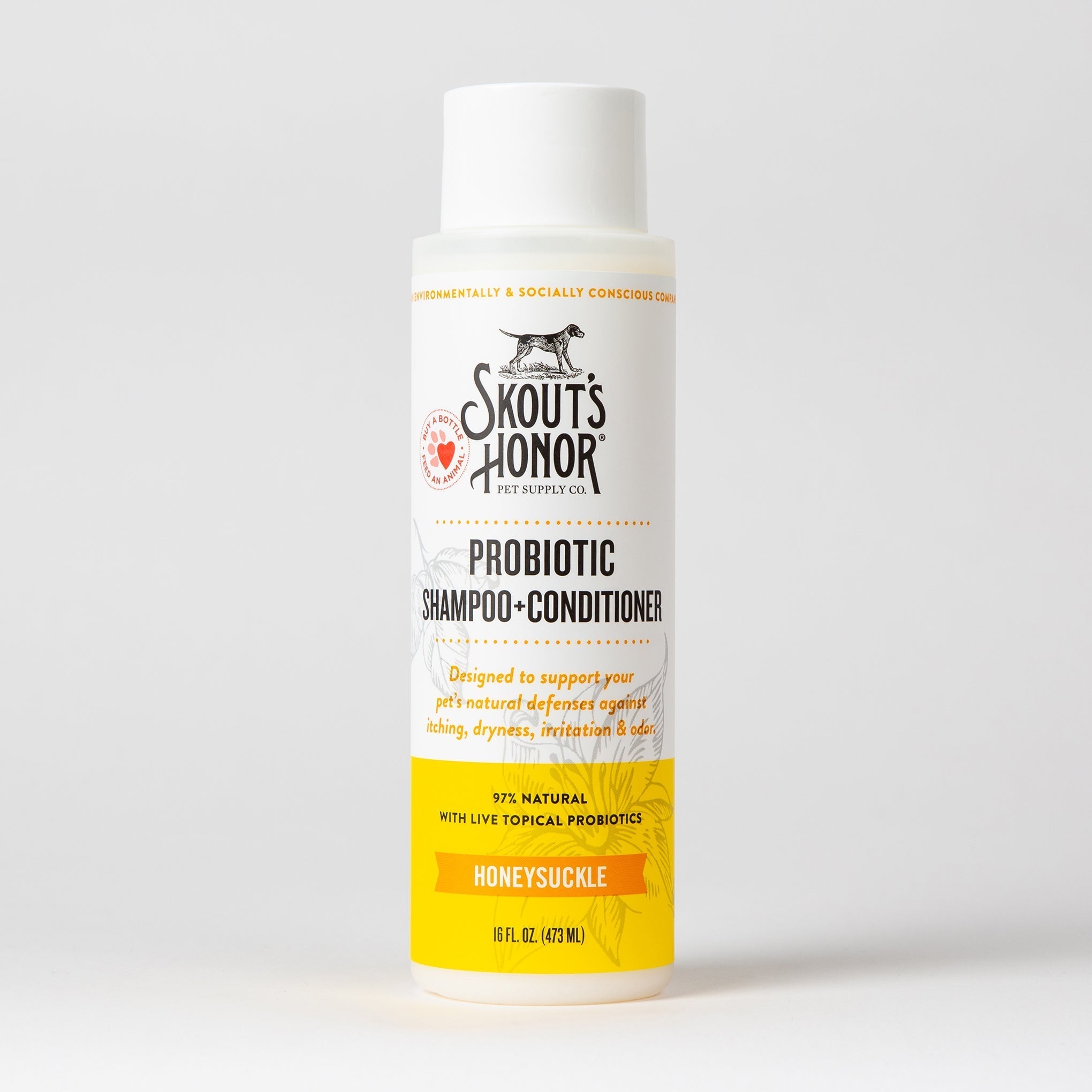 Skout's Honor Beyond Probiotic Shampoo and Conditioner Honey 16 oz bottle