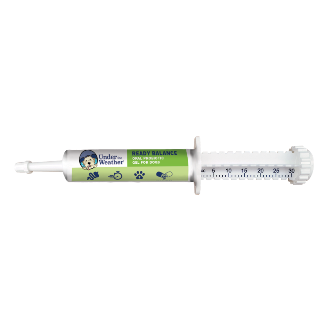 Under the Weather Ready Balance Probiotic Gel for dogs, dial-a-dose tube, coconut flavour