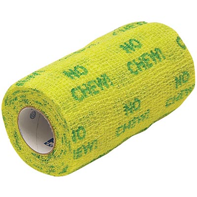 Andover Healthcare PowerFlex 4-inch Bitter Taste cohesive bandage wrap in yellow