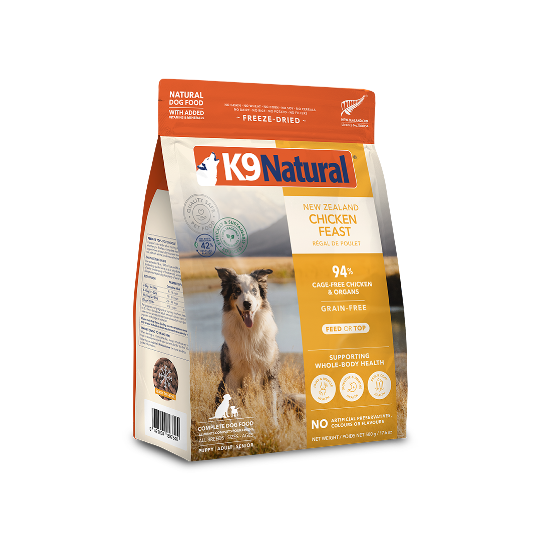 K9 Natural Freeze-Dried Chicken Feast dog food 1.1 lb bag