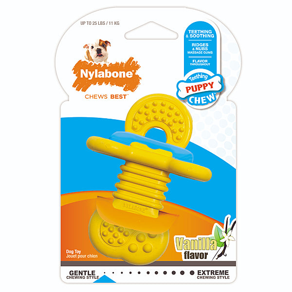 Nylabone Puppy Natural Rubber Textured Teether – Petite