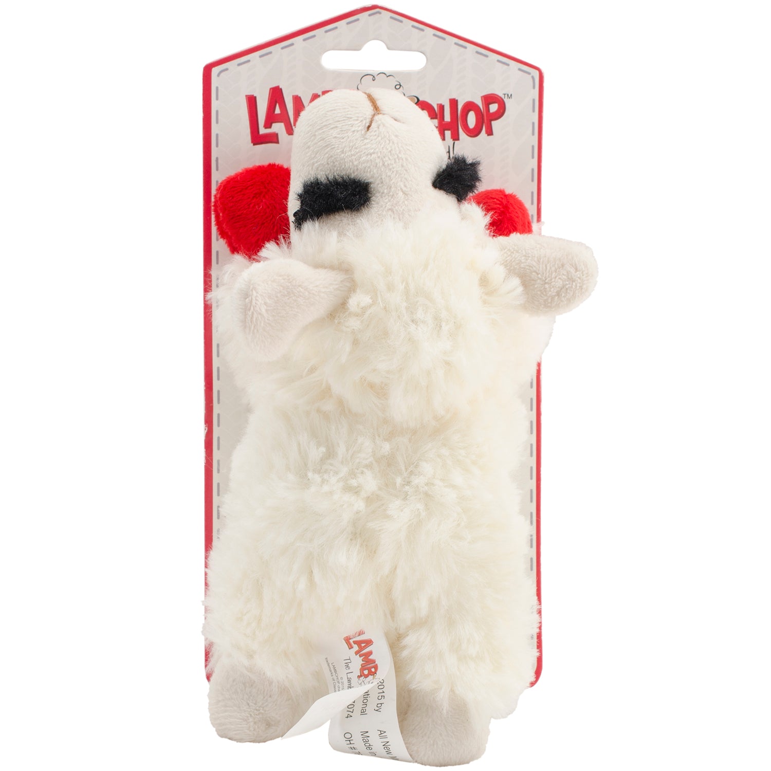Multipet Lamb Chop plush squeaker dog toy 6 inch