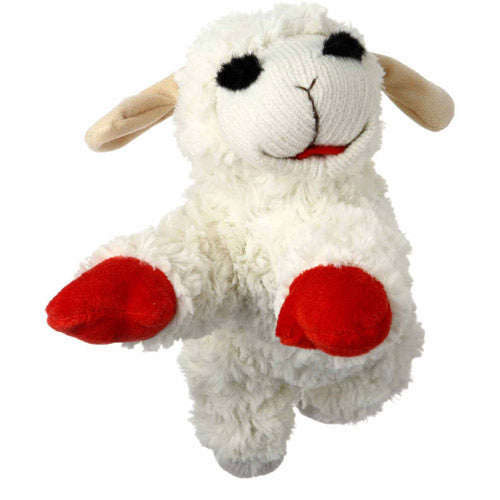 Multipet Lamb Chop plush squeaker dog toy 10.5 inch