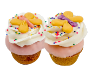 Bosco and Roxy's decorated cupcake dog cookies medium 18 per box