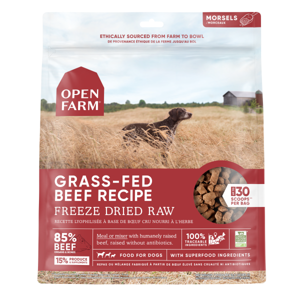 Open Farm - Dog Freeze Dried Raw Grass-Fed Beef Mrsls 13.5 oz