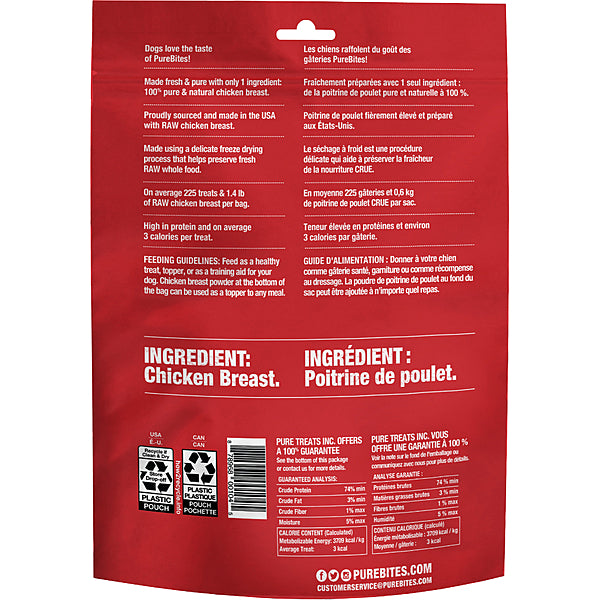 PureBites Freeze-Dried Chicken Breast Dog Treats 175g