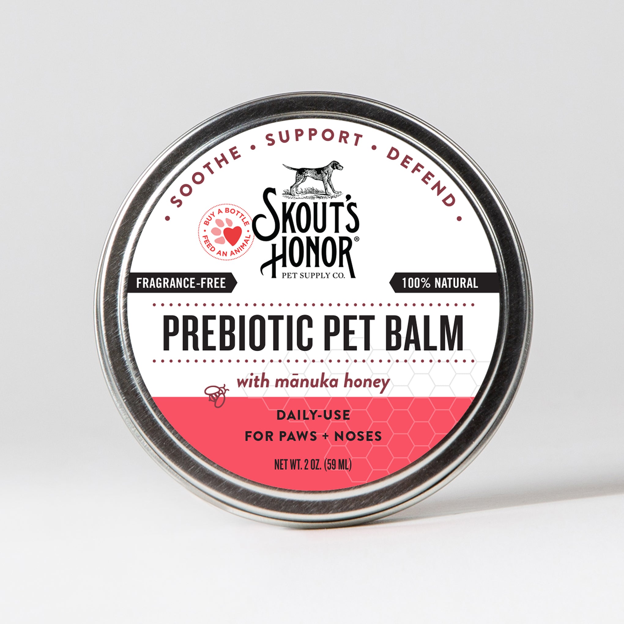 Skout's Honor Prebiotic Paw and Nose Balm natural moisturizing balm 2 oz tin