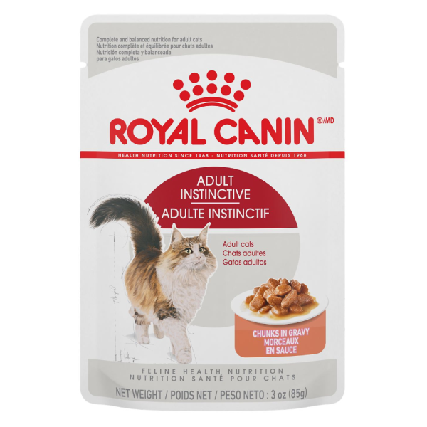 Royal Canin Feline Nutrition Adult Instinctive Chunks in Gravy Pouches (12 x 85 g)