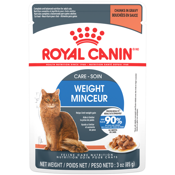 Royal Canin Feline Care Nutrition Weight Care Chunks in Gravy Pouches 12 x 85g