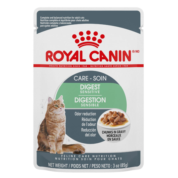 Royal Canin Feline Care Nutrition Digestive Sensitive Chunks in Gravy Pouches 12 x 85g