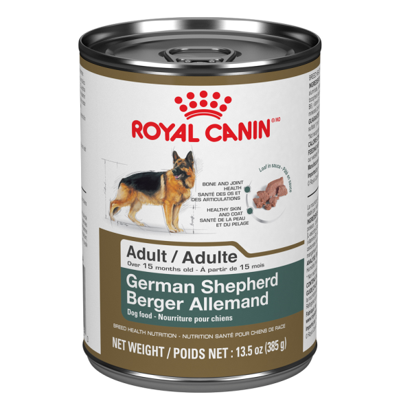 Royal Canin Breed Health Nutrition German Shepherd Adult Loaf in Sauce Wet Dog Food 12 x 385g