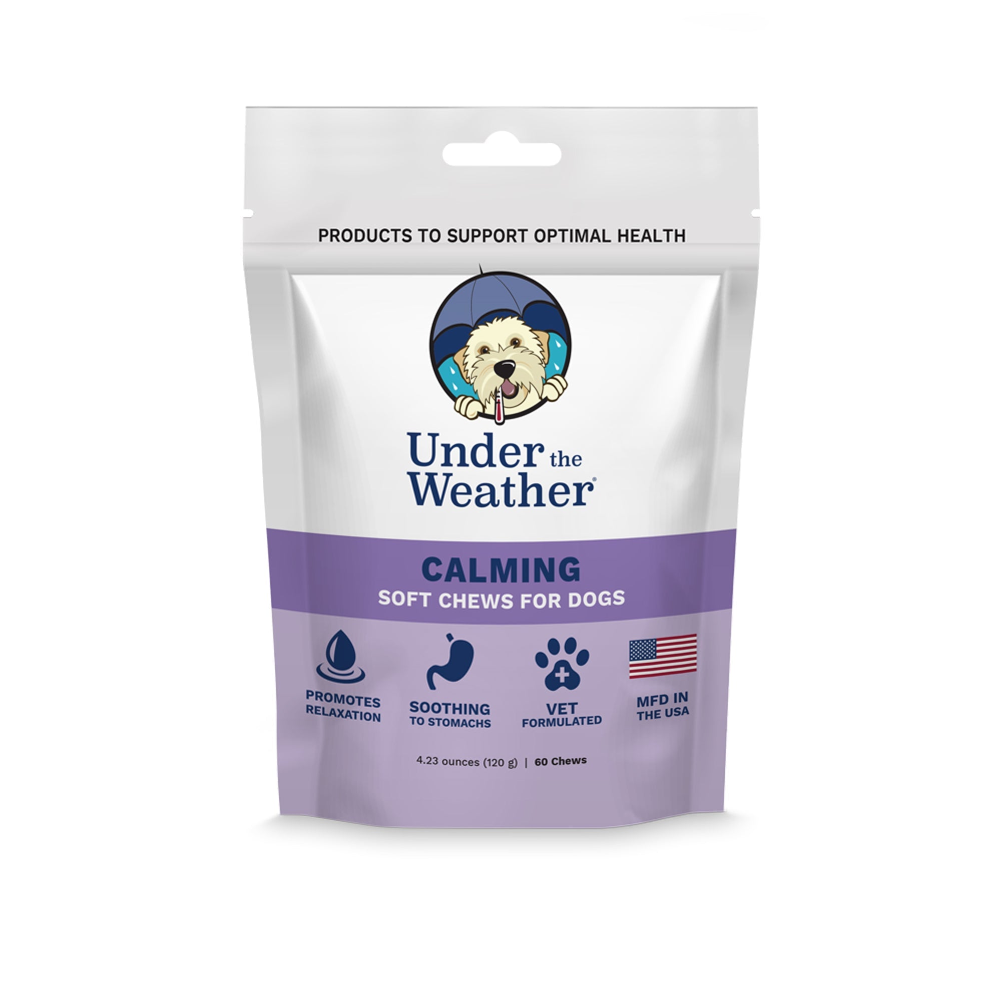 Under the Weather Calm and Relax soft chews for dogs 60-count bag
