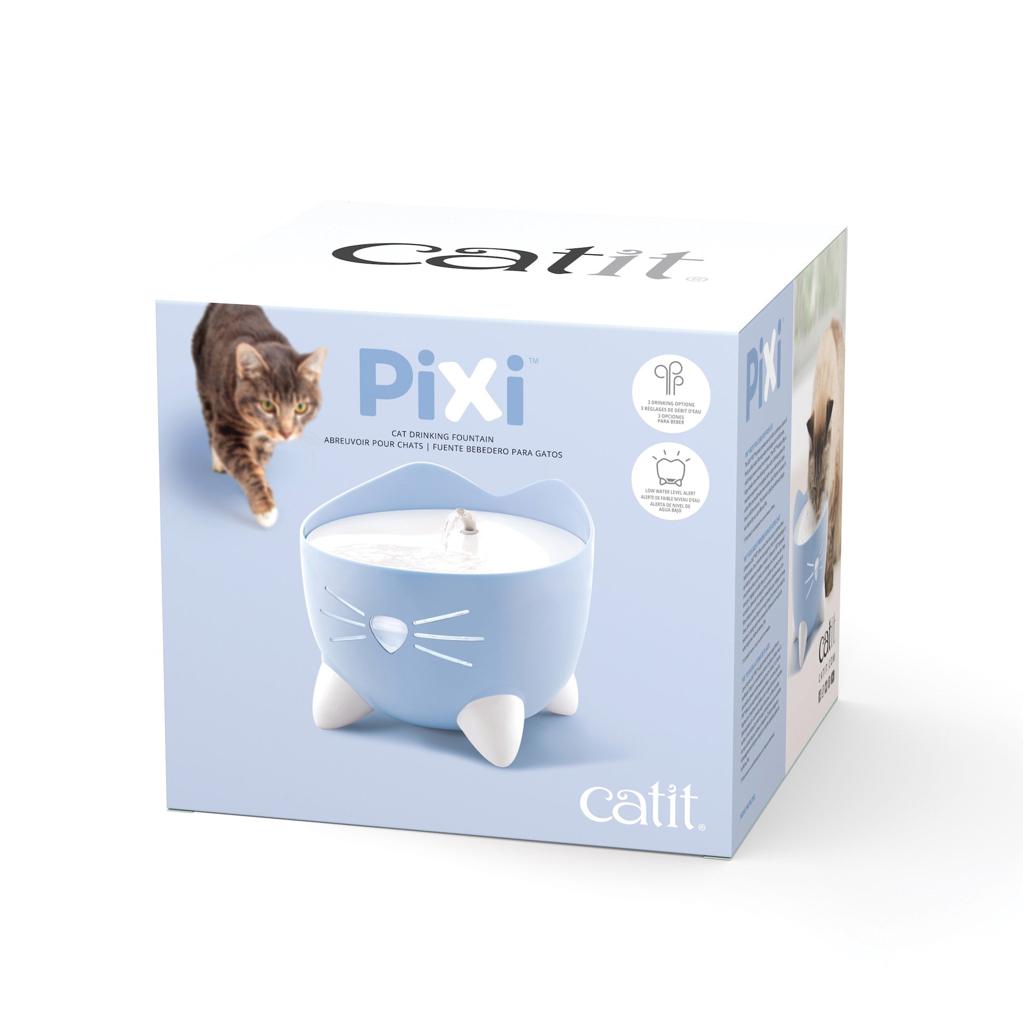 Catit PIXI Fountain Top Drinking Fountain 2.5L light blue cat water fountain