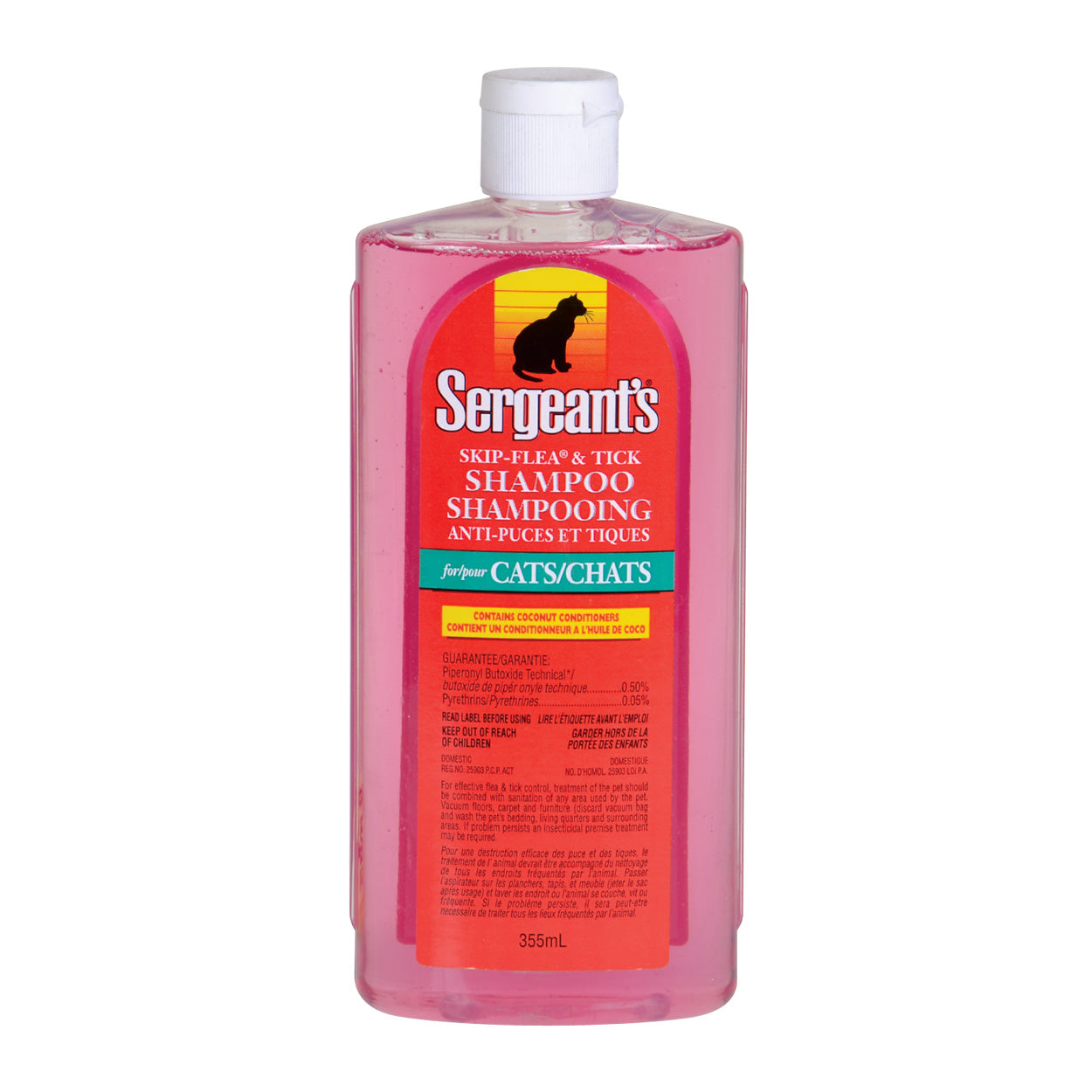 Sergeant's Flea and Tick Shampoo for cats 390ml bottle