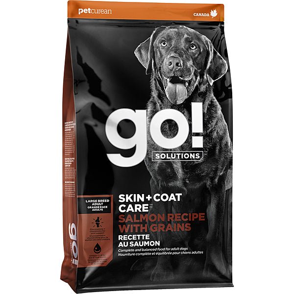 GO! Skin + Coat Care Large Breed Adult Salmon Recipe with Grains – 12 lb