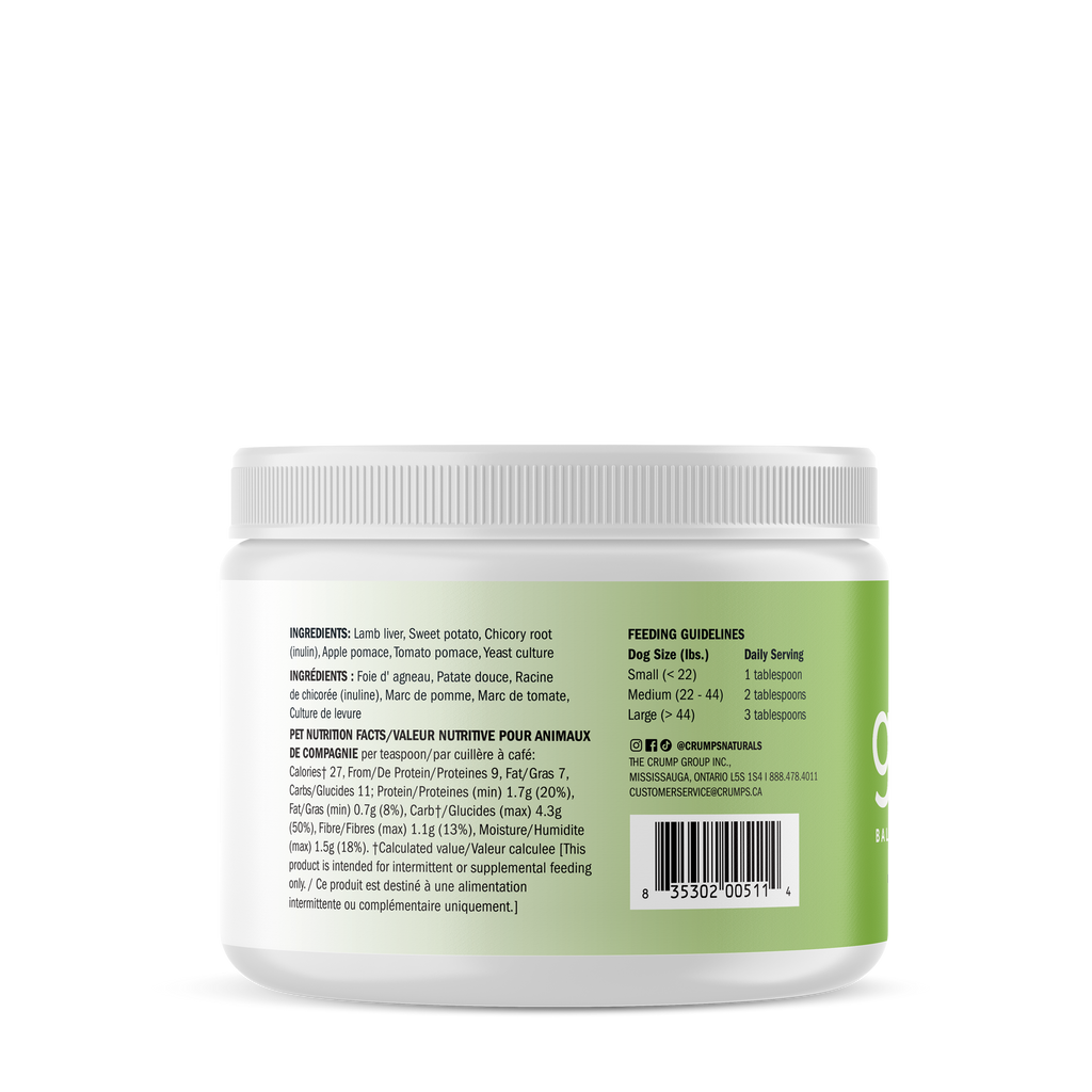 Crumps' Naturals Gutsy Lamb Balance Topper food topper pouch 100g