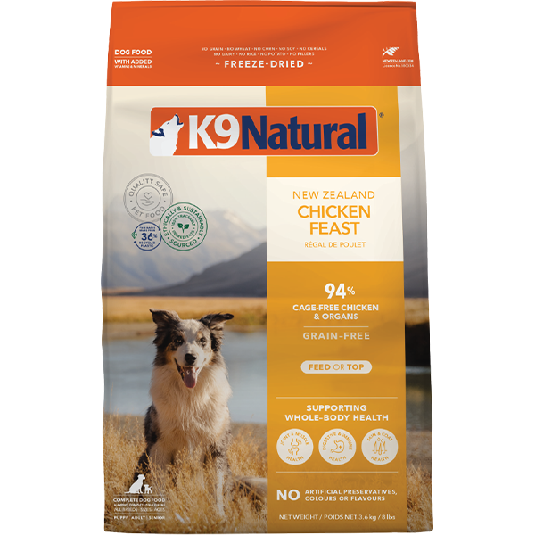 K9 Natural Freeze-Dried Chicken Feast for Dogs 8 lb