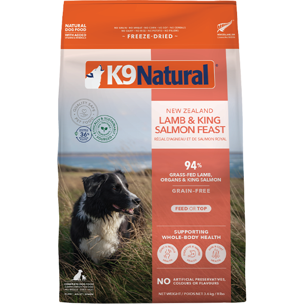 K9 Natural Freeze-Dried Lamb & King Salmon Feast for Dogs 8 lb