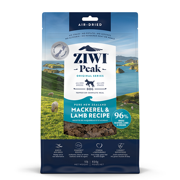 ZIWI Peak Air-Dried Mackerel & Lamb Dog Food 1 lb