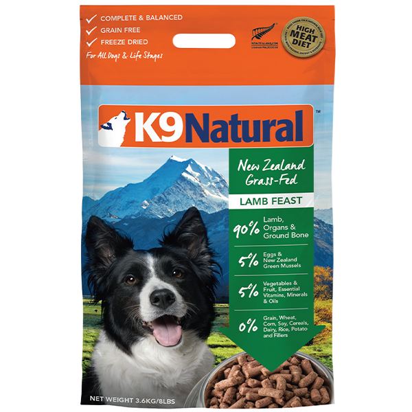 K9 Natural Freeze-Dried Lamb Feast for Dogs 8 lb