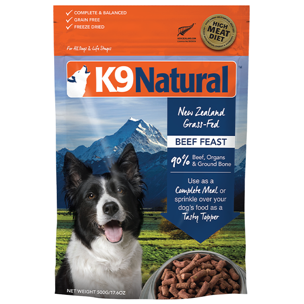 K9 Natural Freeze-Dried Beef Feast for Dogs 1.1 lb