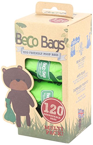 Beco Recycled Plastic Dog Poop Bags 120 count, 8 rolls of 15