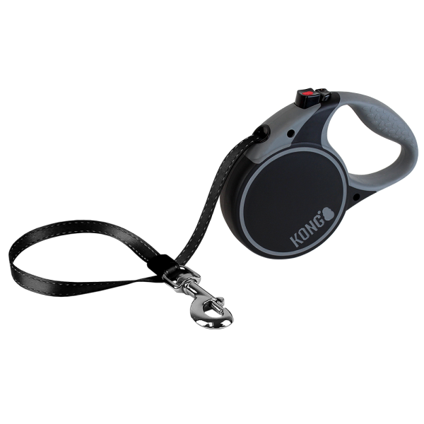 KONG Terrain Retractable Dog Leash – Large 16ft Black (Max 110 lb)