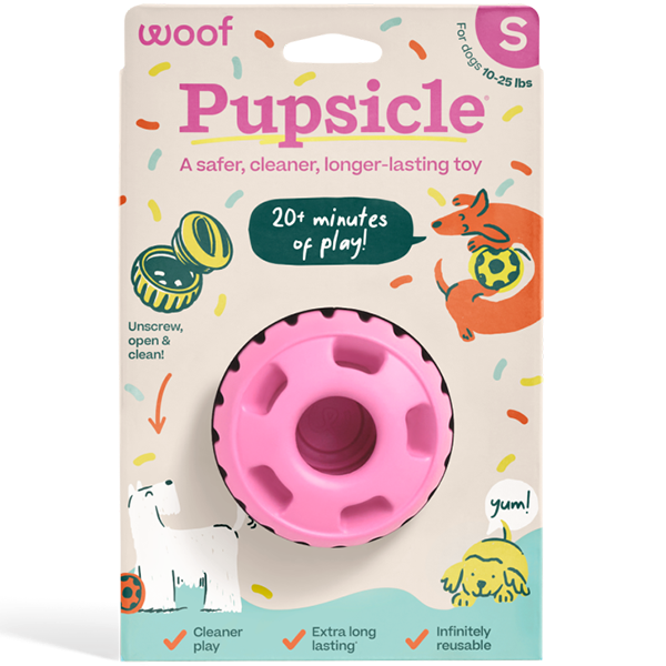 Woof Pet Pupsicle Dog Toy Pink Small