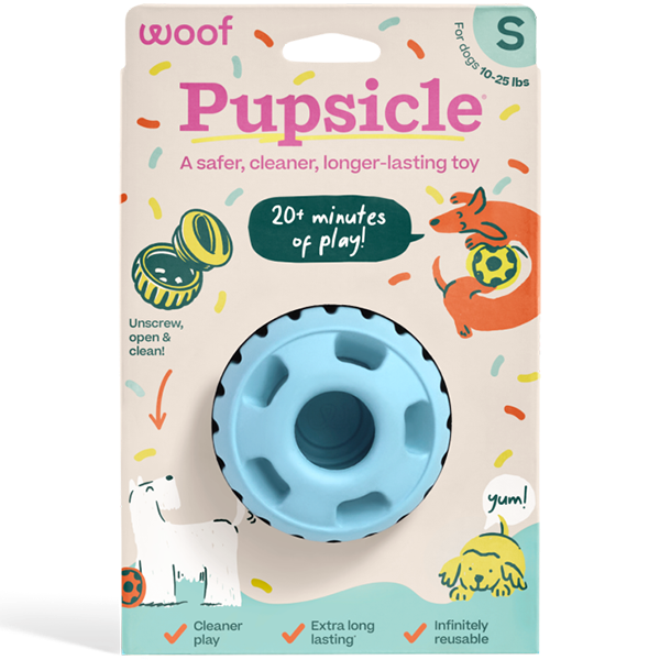 Woof Pet Pupsicle Dog Toy – Blue, Small