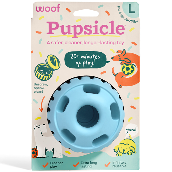 Woof Pet Pupsicle Dog Toy – Blue, Large