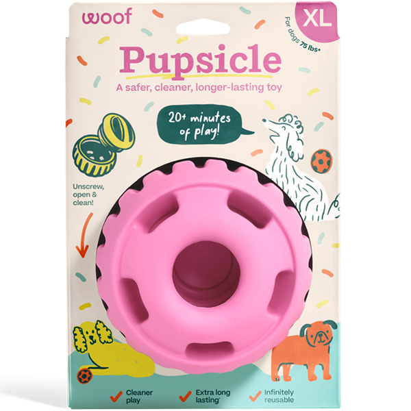 Woof Pet Pupsicle Dog Toy Pink X-Large