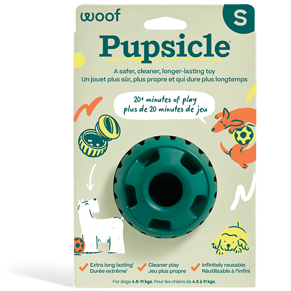 Woof Pet Pupsicle Dog Toy – Green, Small