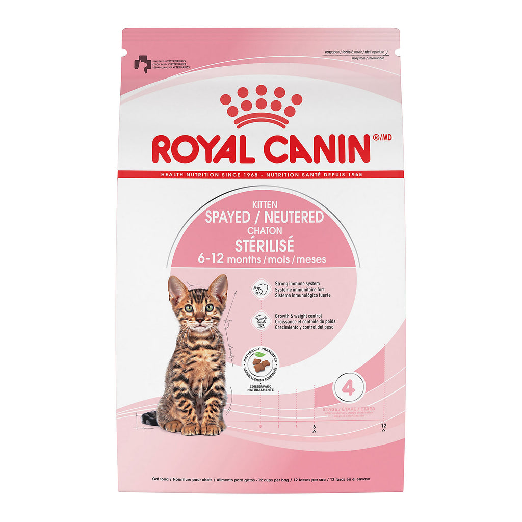 Royal Canin Feline Health Nutrition Spayed Neutered Kitten Dry Cat Food 2.5 lb bag