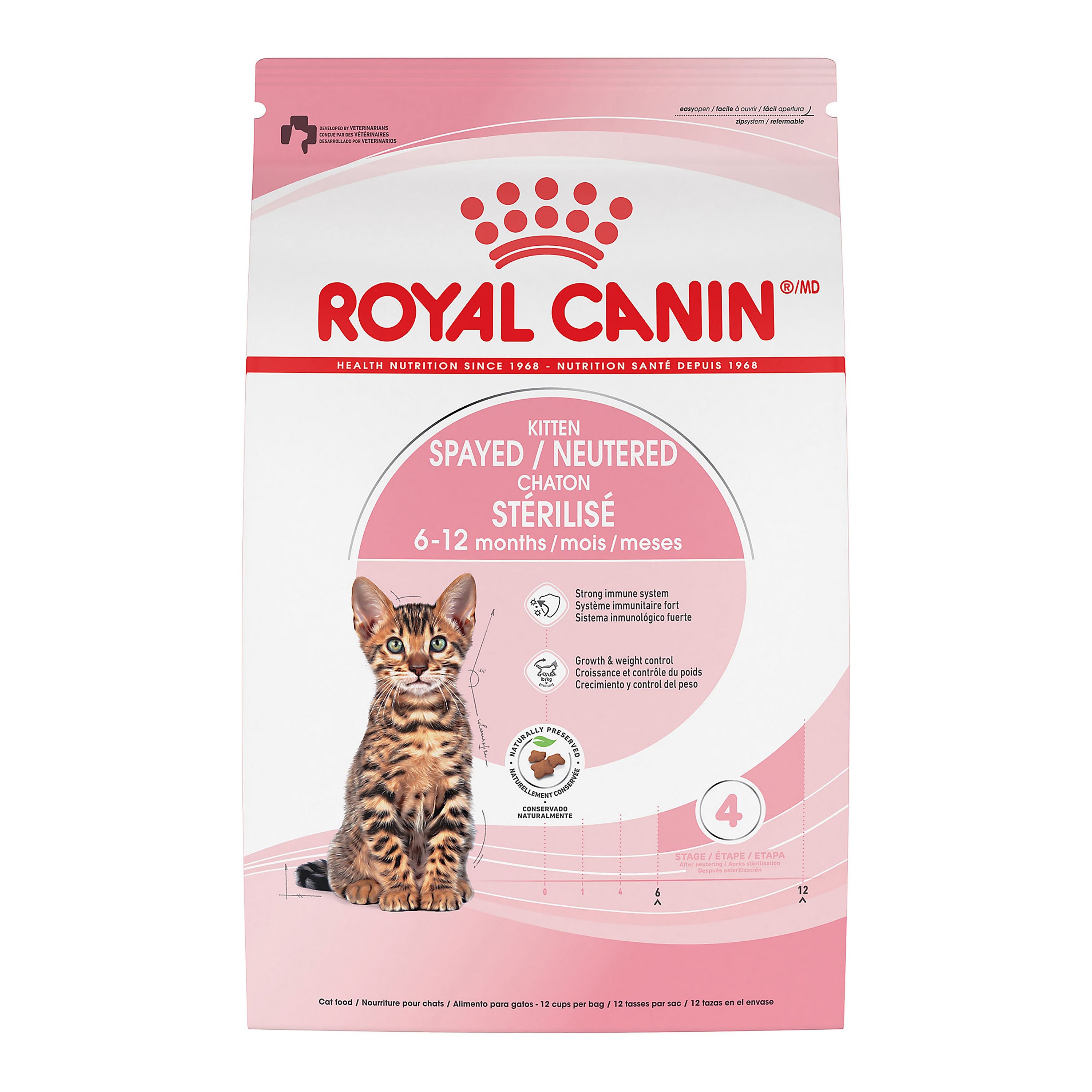 Royal Canin Feline Health Nutrition Spayed Neutered Kitten Dry Cat Food 2.5 lb bag