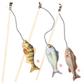 Spot Gone Fishin' Wand cat wand toy with catnip fish lure, assorted
