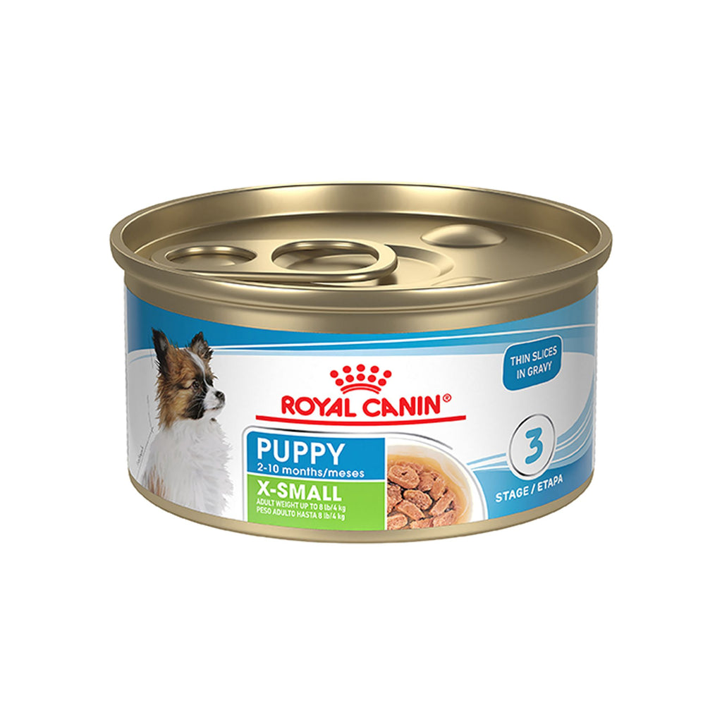 Royal Canin Puppy X-Small Thin Slices in Gravy wet dog food 3 oz can